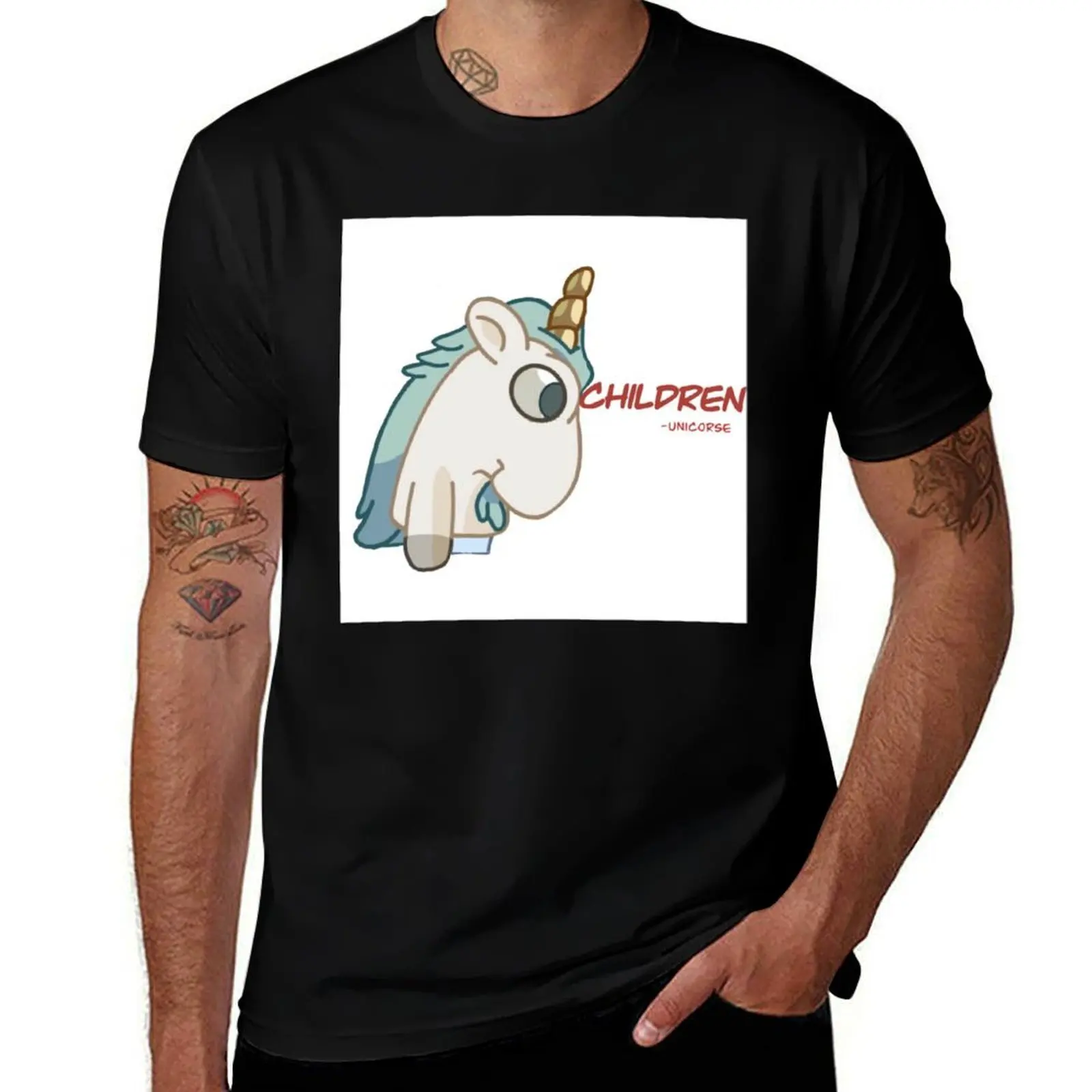 

Unicorse Long T-Shirt Soft Stretch Short Sleeve Top