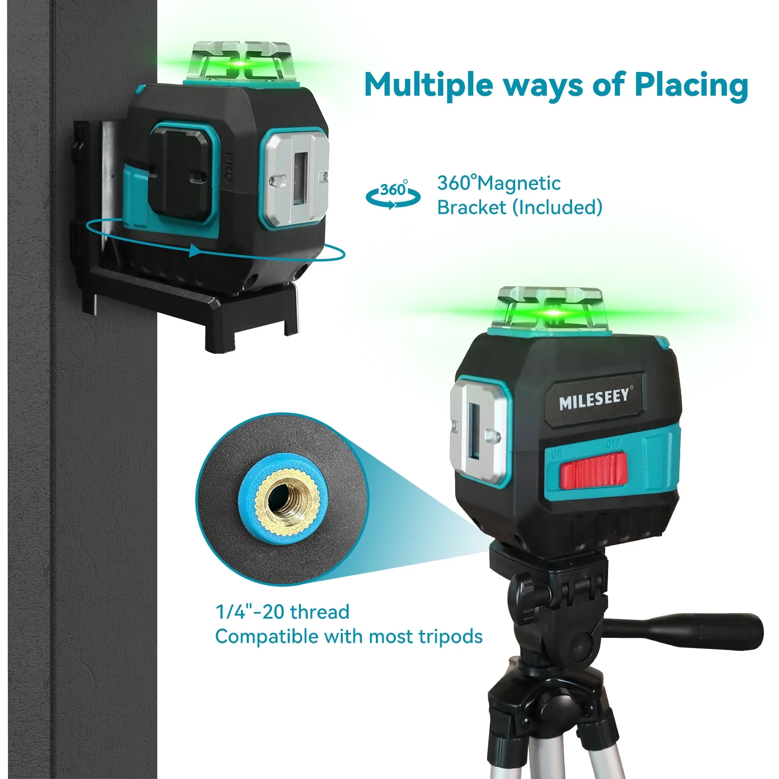 MiLESEEY 5 Lines  Laser Level 3D Green Horizontal And Vertical Laser Leveling Device Professional Laser Lines