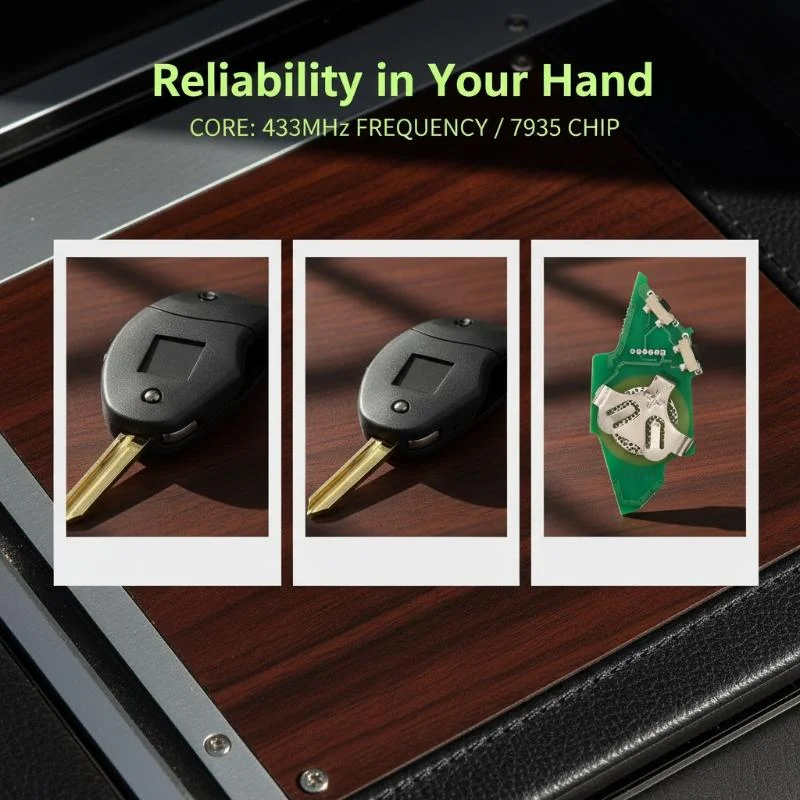 Folding Remote Car Key Fob with Precise Chip Keyless Control Replacement for Vehicle Anti Theft Easy Operation