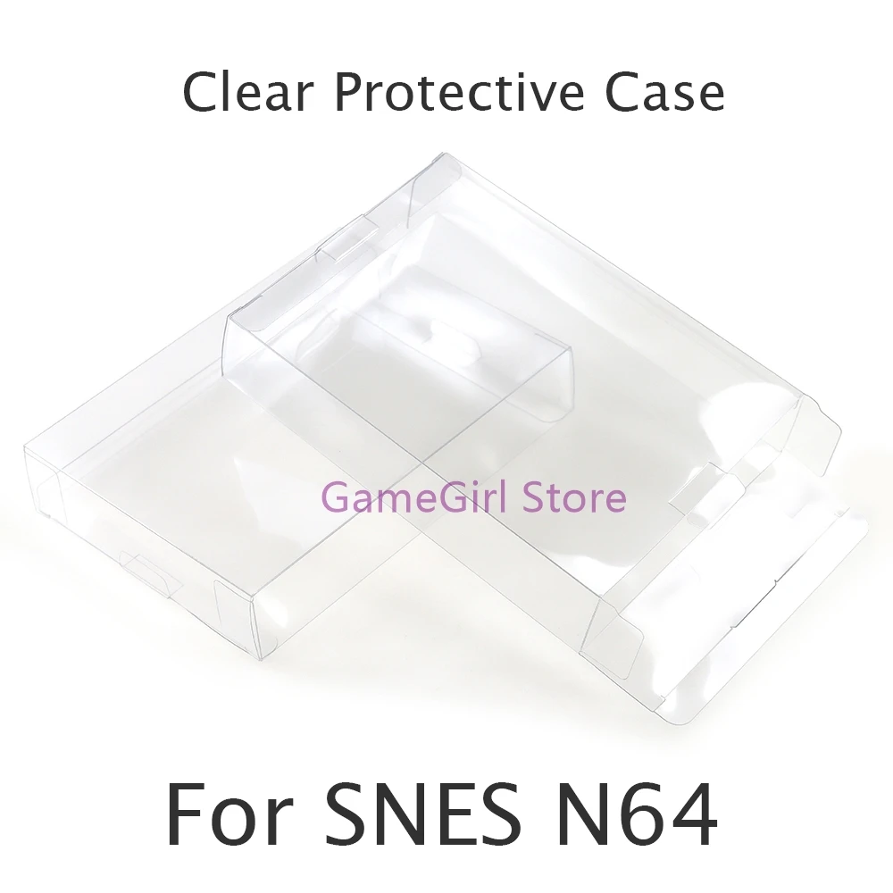 

30pcs Clear Transparent Game Box Protector Case CIB Games Plastic PET Protector For SNES N64 Storage Boxes