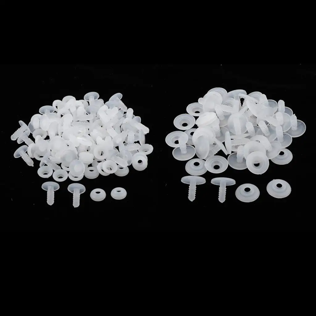 Ensembles de connecteurs polyvalents blancs de 15 mm et 20 mm pour la création de poupées en peluche et la décoration de poupées
