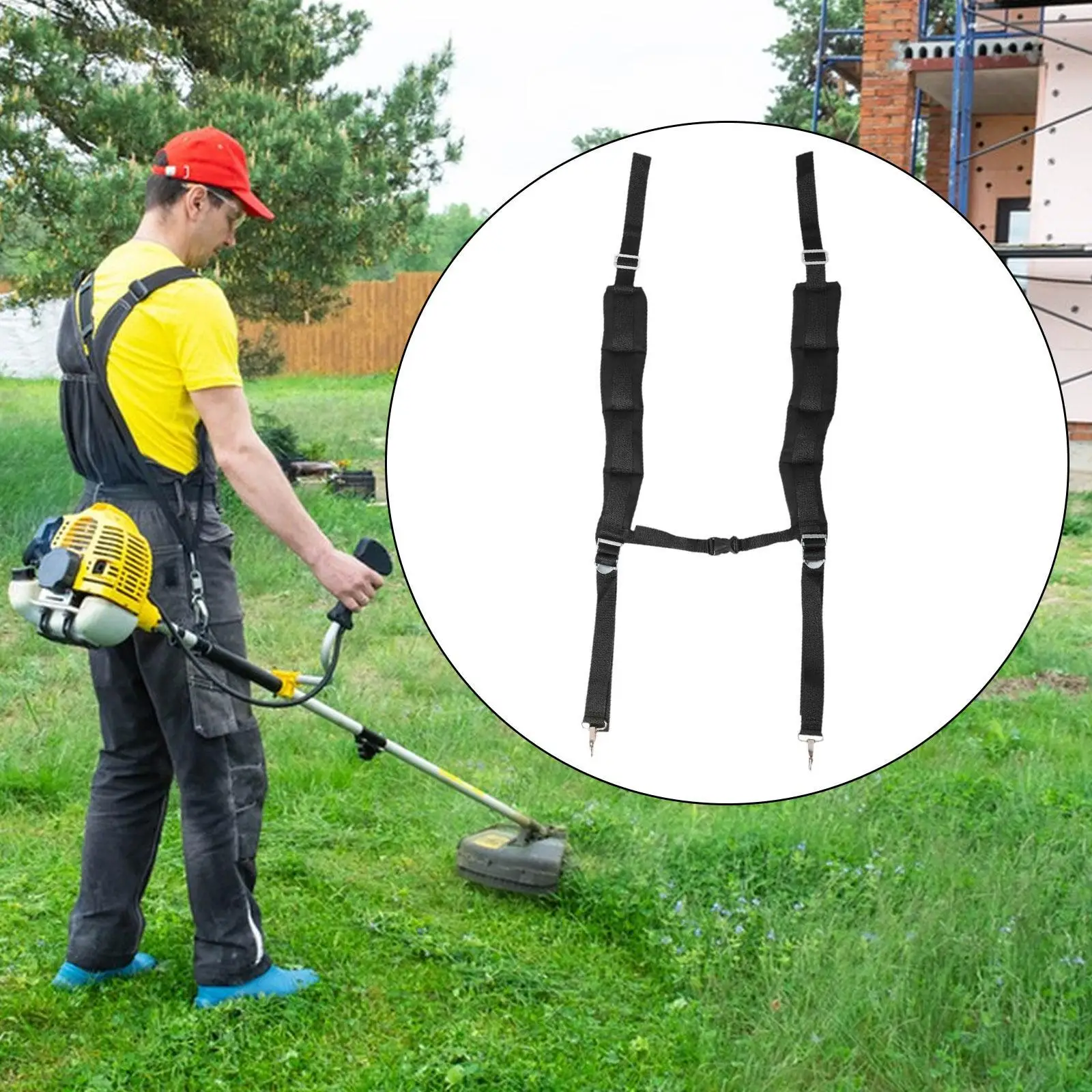Comfortable Strimmer Shoulder Harness Strap Nylon Trimmer Belt for Brush Cutter Accessory in Outdoor Yard