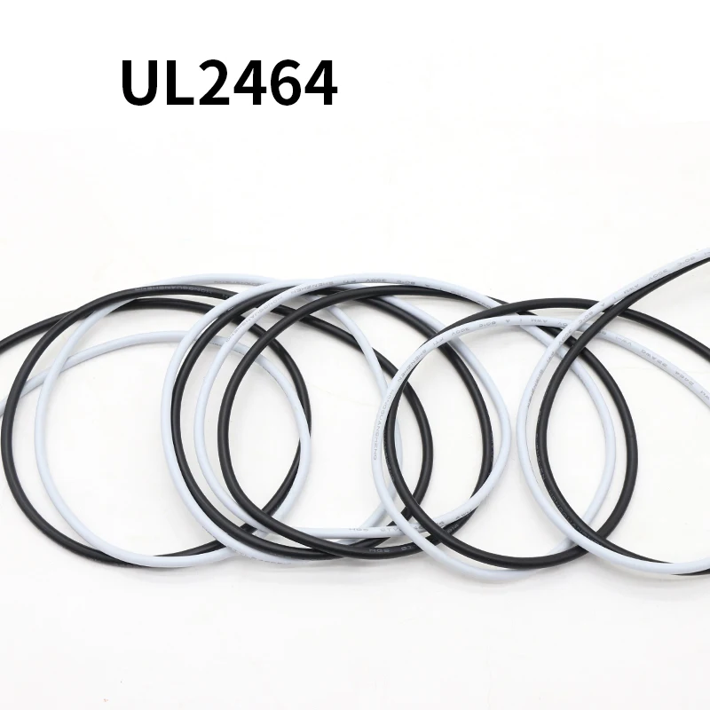 50mters Sheathed Wire Cable 28awg 26AWG Copper Signal Cable 2 Core Soft Electronic Audio Wire UL2464 2pin Black/ White color
