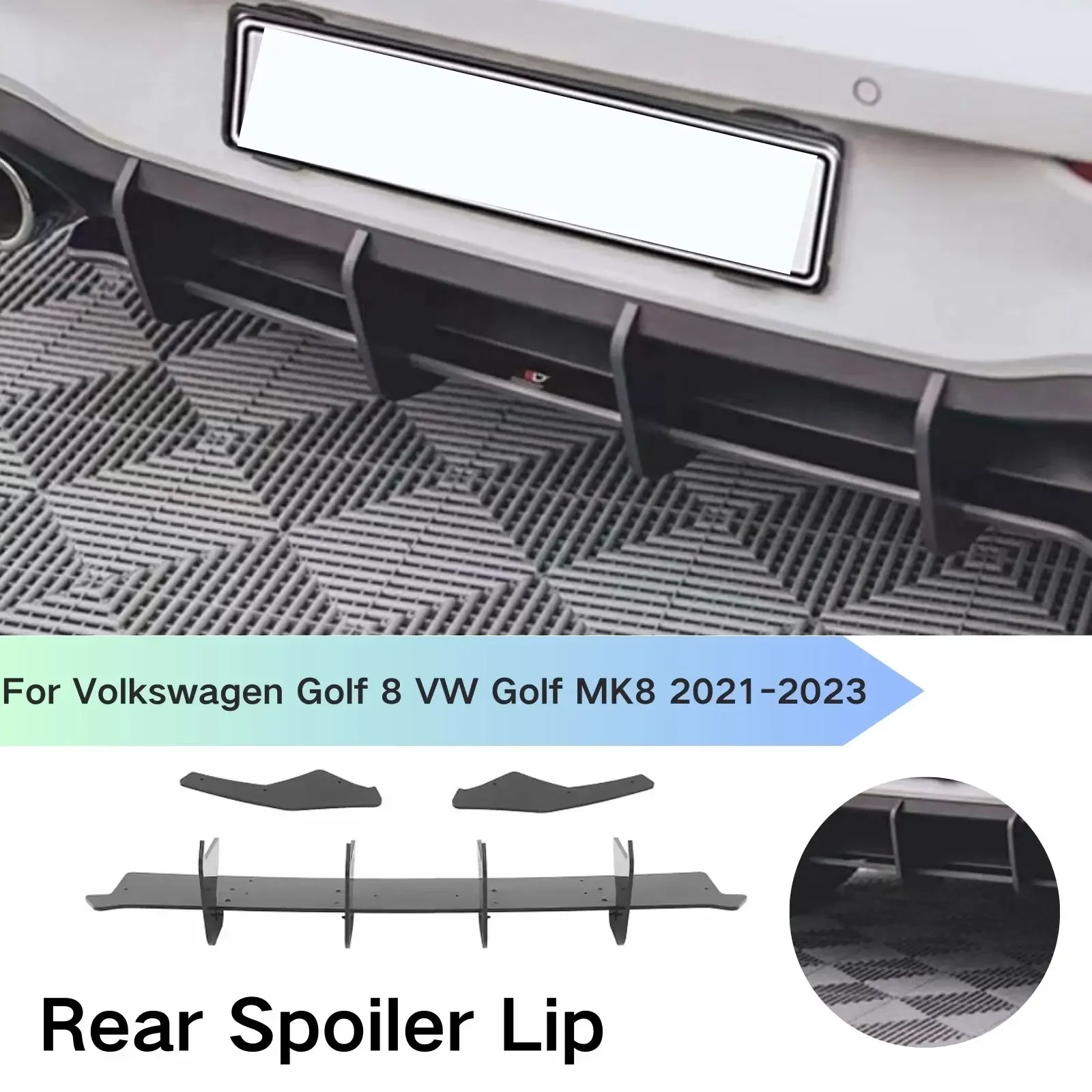 

Rear Bumper Lip For Volkswagen Golf 8 VW Golf MK8 2021-2023 Protector Spoiler Splitter Chassis Diffuser Car Accessories