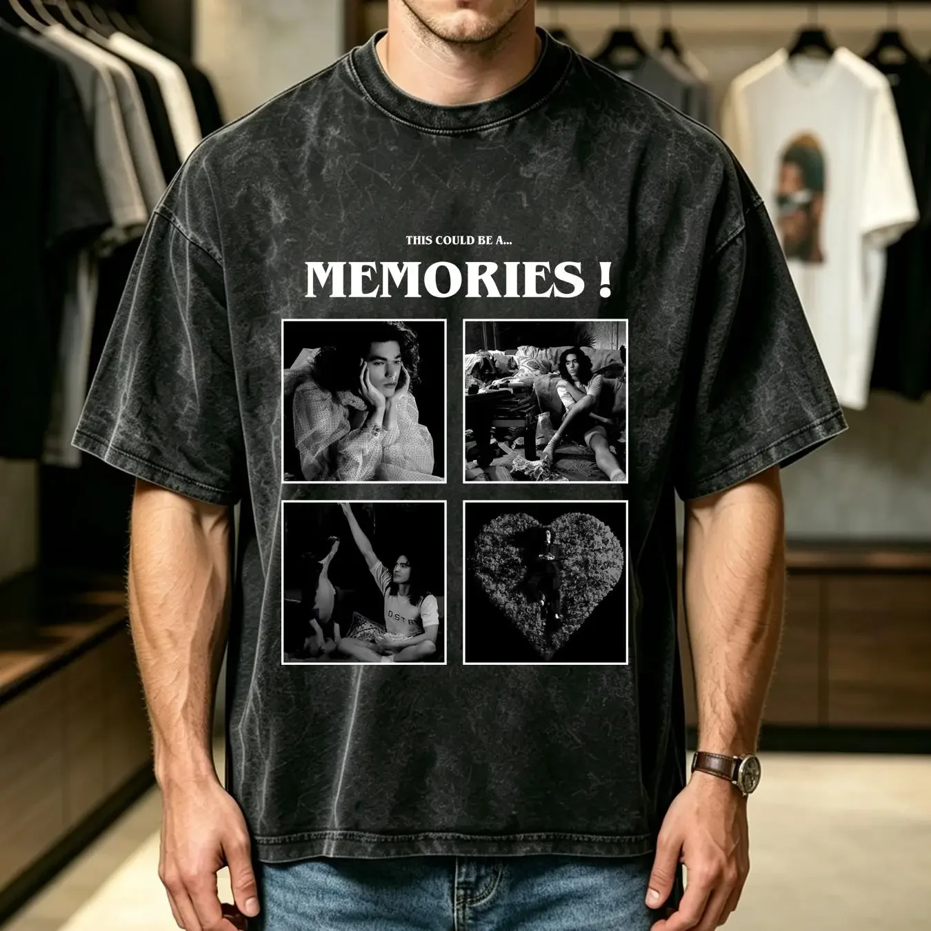 washed T Shirt Conan Gray Never Ending Song This Could Be Memories U5049 vintage Washed streetwear Slightly Versatile