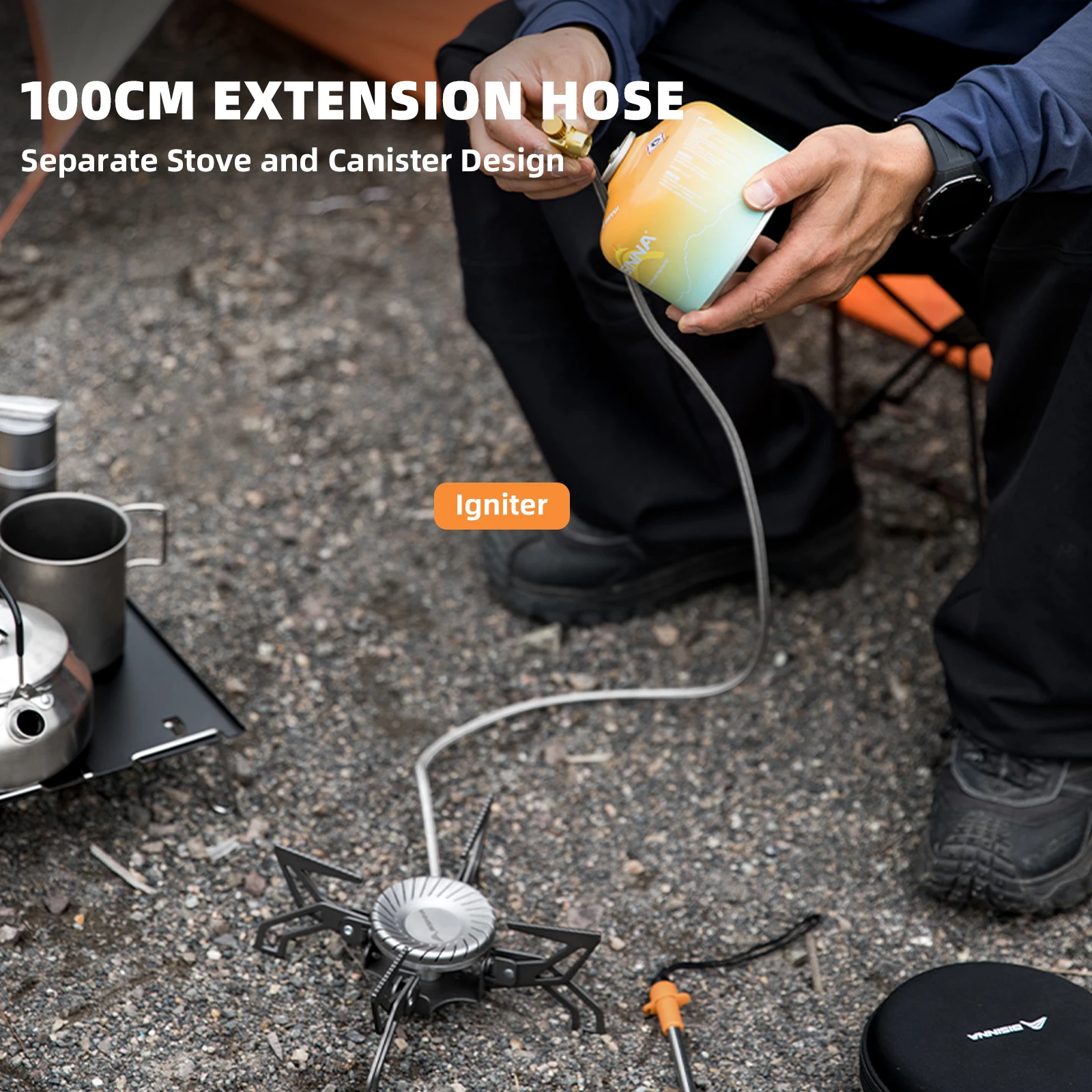 BISINNA Camping Stove 4000W Hi - Outdoor Power 'Hose' recension och pris