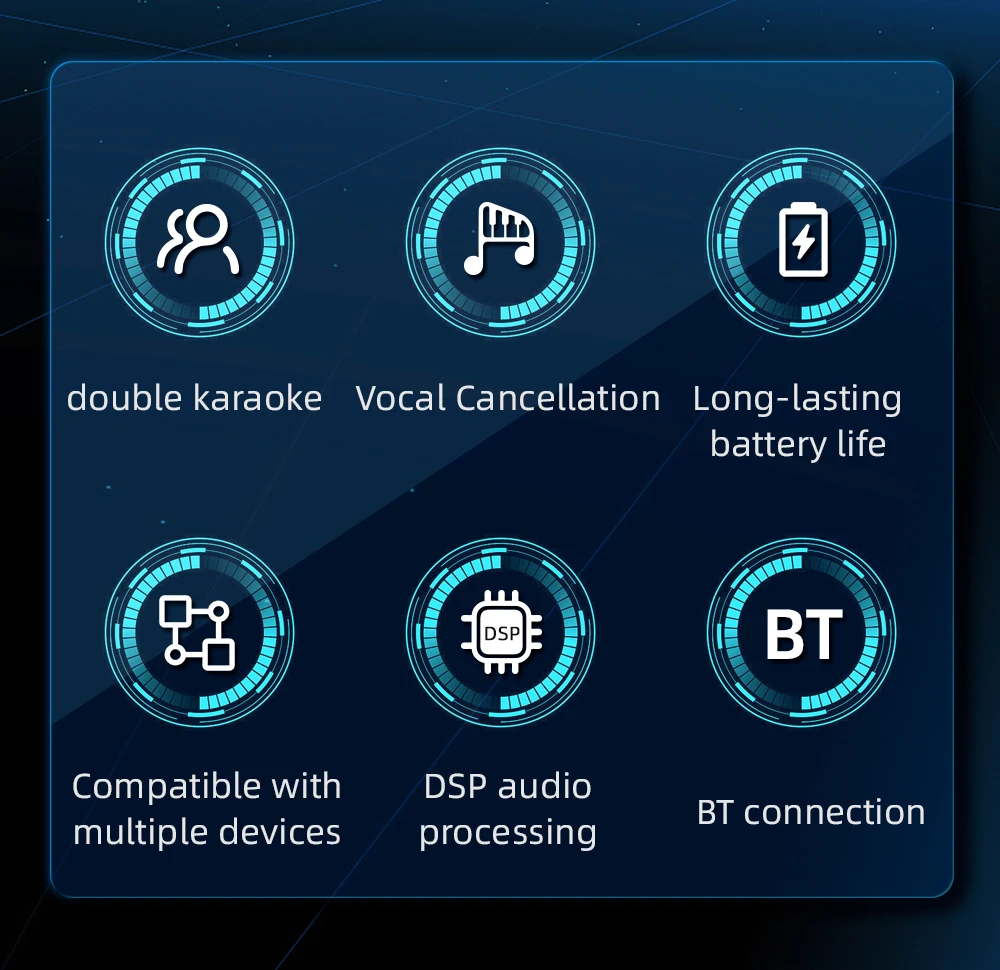 BQCC Drahtlose Mikrofon Auto Radio Stereo Karaoke Mikrofon Handheld Bluetooth Reverb Mic Singen Live Broadcast Home KTV Party