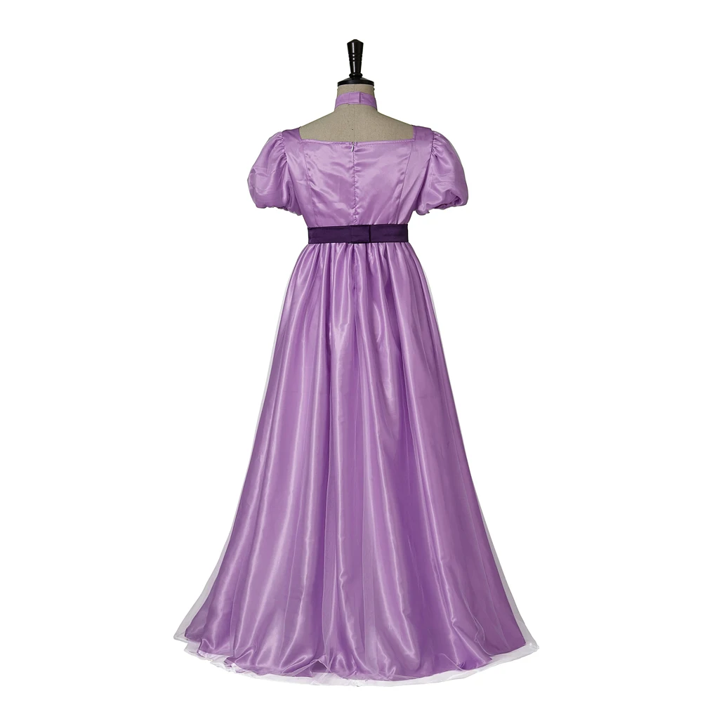 （in stock）Women Philippa Cosplay Costume Purple Dress women Regency Dress Noble Princess Ball Dress Party Purple Long Dress