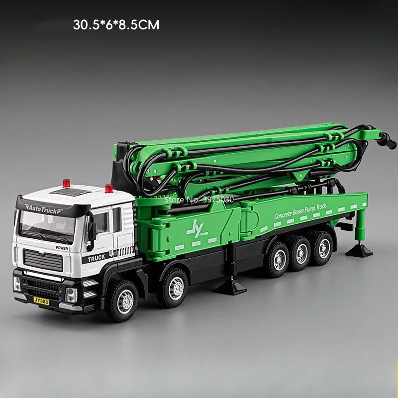 1:32 Betonpompwagenmodellen Auto's Speelgoed Legering Spuitgieten Water Spuittechniek Miniatuurvoertuigen Woonkamerdecoratie