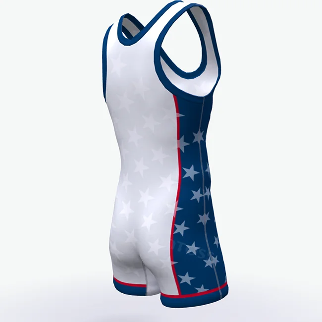 USA Wrestling canottiere Running Wear Suit USA Triathlon un pezzo body Iron WWE costumi da bagno palestra Sport Fitness Skinsuit