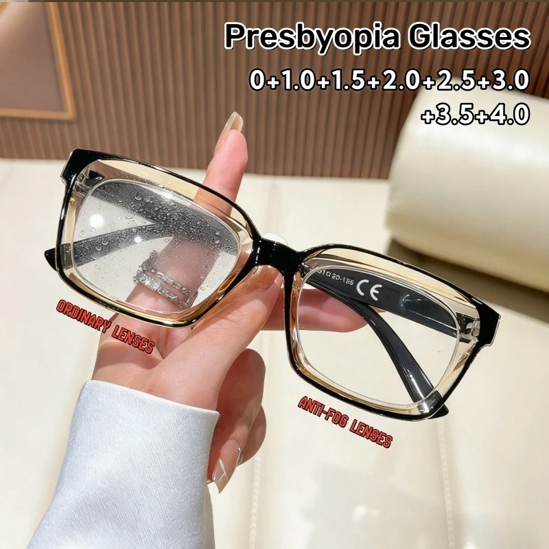 

Fashion Anti Fog Reading Glasses Cold and Hot Alternating Lenses Do Not Fog Anti-Blue Light Eyeglasses for Women Men 0 To +4.0