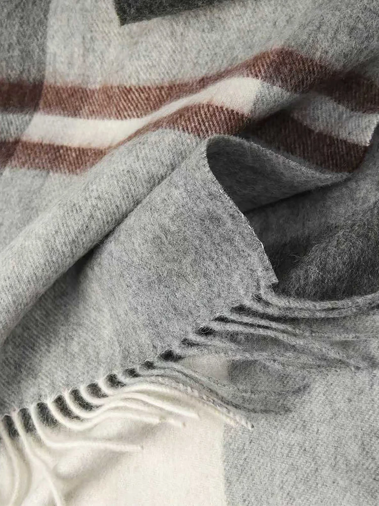 100% Woven Wool Plaid Fringe S - đánh giá và giá Wool Scarf Men