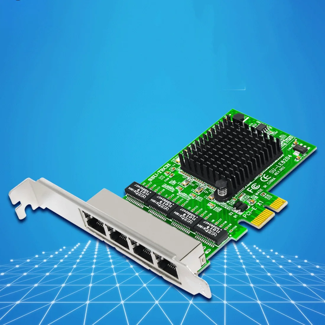 Network Cards Network/Ethernet/Lan Adapter PCI-E Network Card Realtek RJ45 Internet Ethernet Gigabit 4 Port Network Card