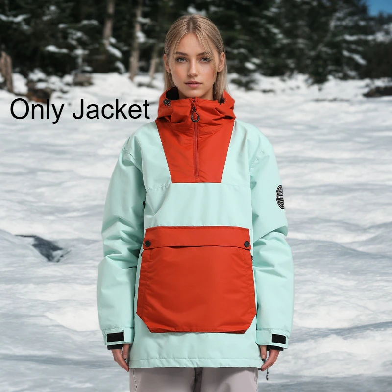 

Stylish Color Blosk Ski Jacket Unisex Waterproof 15000mm Windproof Insulation Warm Breathable Skiiing Winter Sports Must-have