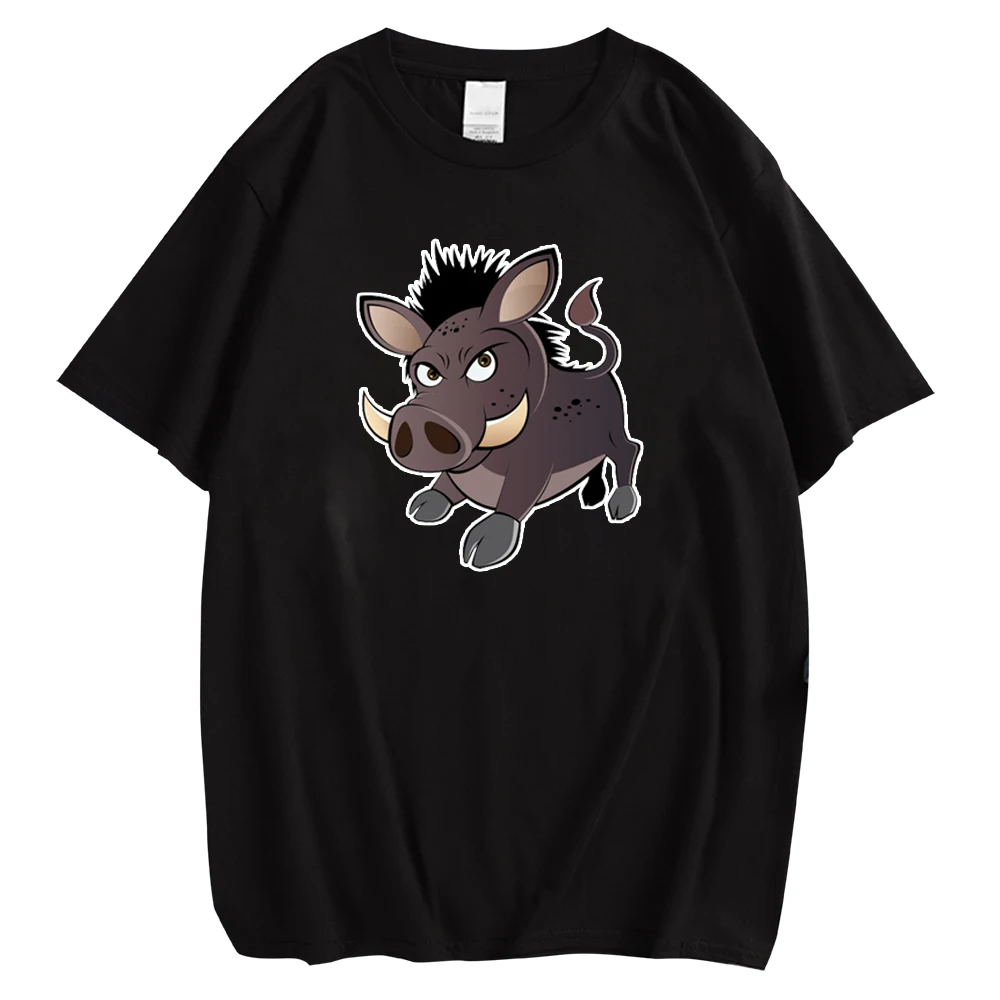 

CLOOCL Cartoon Animal T-shirts Wild Boar Sticker Printed T-shirt 100% Cotton Tees Adult Teens Summer Short Sleeve Shirts S-7XL