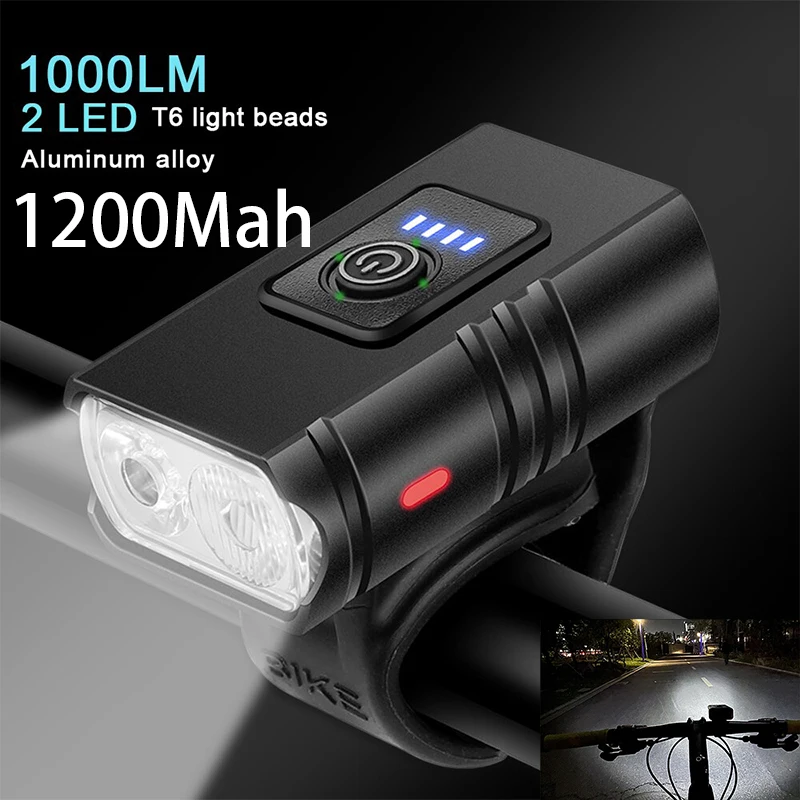 USB Charging Bicycle Light  Aluminum Alloy Bike Light Multiple Modes Waterproof Cycling Lamp Taillight Flashlight Cycling