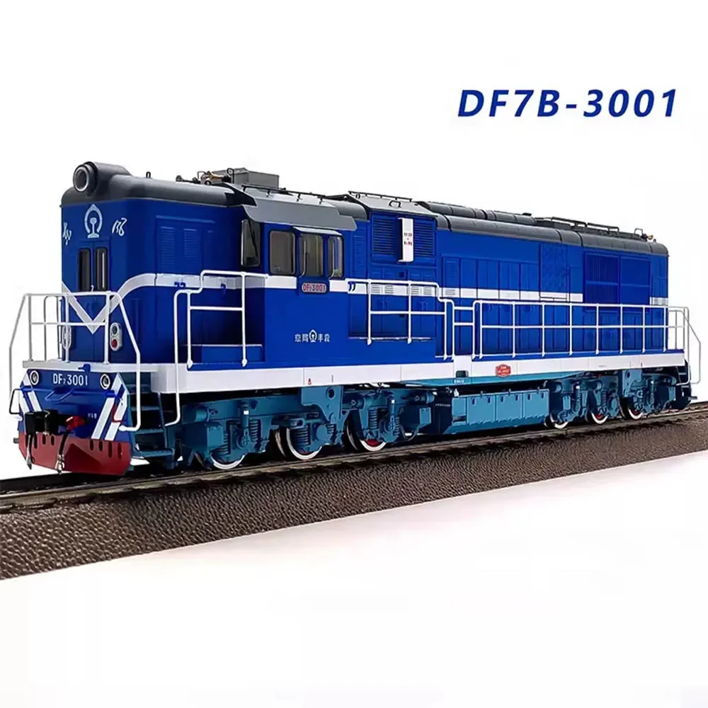 HO Scale 1/87 Simulation Train Model DF7B Dongfeng 7B Diesel Locomotive Rail Car Toy Boy High-end Gift