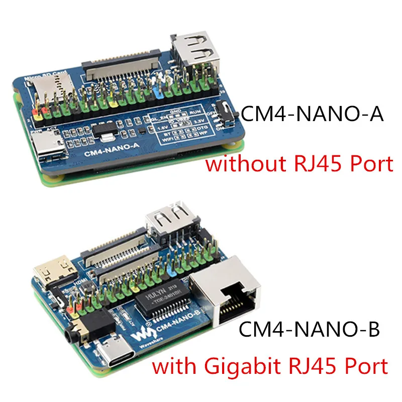 Placa Base Raspberry Pi CM4 Nano (B)USB CSI DSI Mini HDMI Compatible con Gigabit Ethernet RJ45 del mismo tamaño que el CM4 para Raspberry Pi