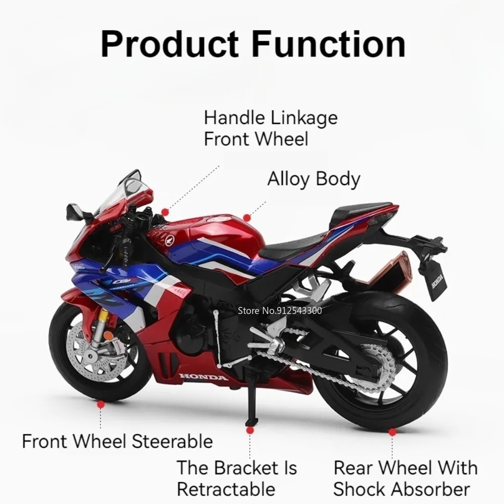 1:12 HONDA CBR1000RR-R Fireblade SP Moto Modèle Jouet Voiture Alliage Moulé Sous Pression Absorption Des Chocs Moteur De Course Modèles Collection Cadeaux