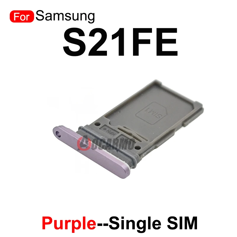 For Samsung Galaxy S21 FE Dual Sim Card Single Sim Tray MicroSD Holder Nano Slot Replacement Part