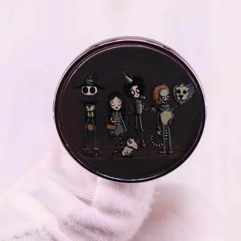Tim Burton Classic Halloween Horror Movie Character Pin Brooch Badge
