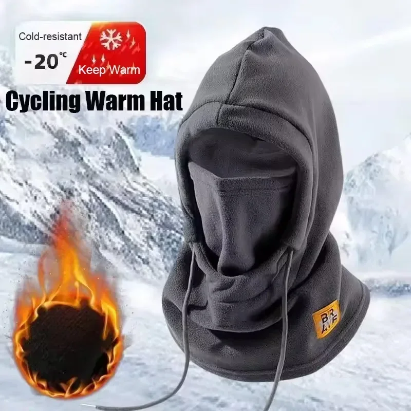 Winter Balaclava motorcycle Windproof Hat Cycling Mask Integrated Set For Bicycles Motorcycles Thermal Hats Thickened Thermal