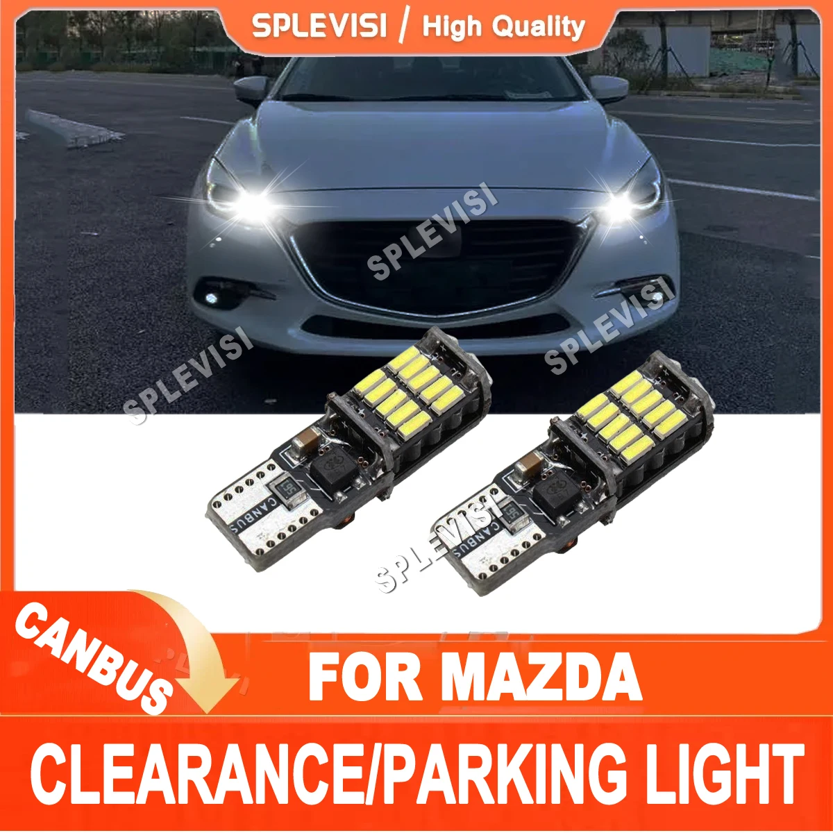 

2Pcs 6000K White Clearance Lamp led lights W5W T10 Upgrade For Mazda 2 3 5 6 Mazda CX-3 CX-5 CX-7 MX-5 RX-8