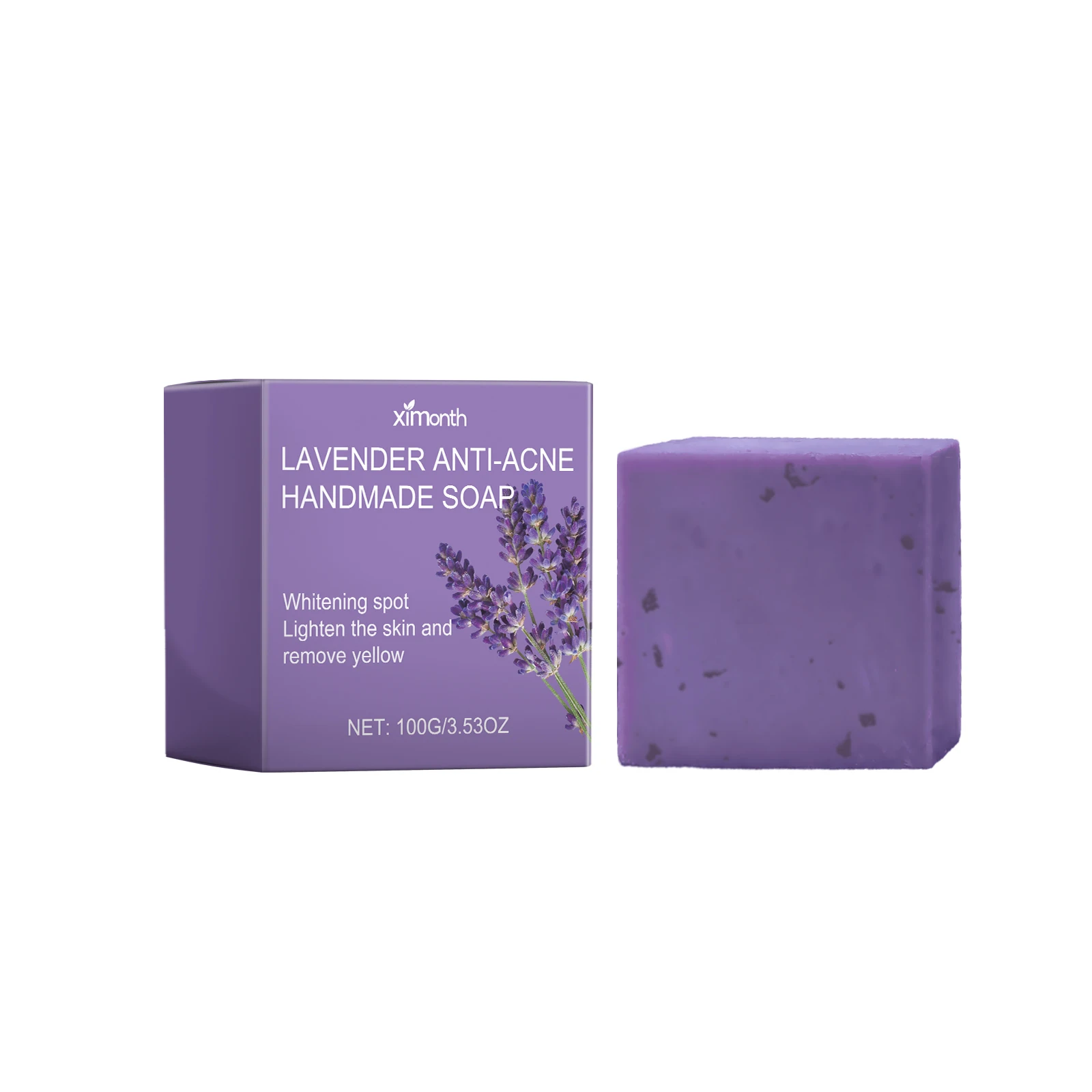 

Ximonth Lavender Cleansing Soap Cleanses Facial Skin With Oil Control For Pores And Acne Moisturizing Cleanser