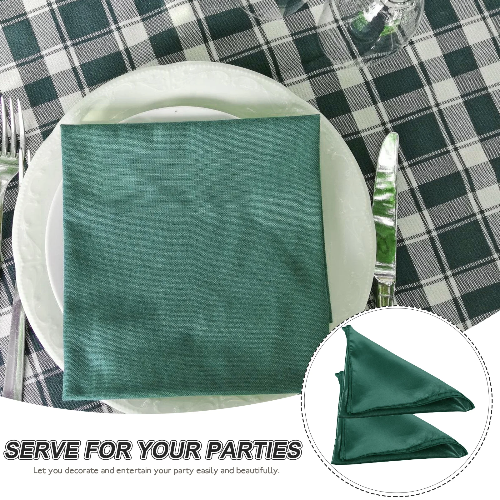 

8Pcs Dinner Cloth Napkins Washable Reusable Water Absorption Table Napkins for Festival Party Wedding