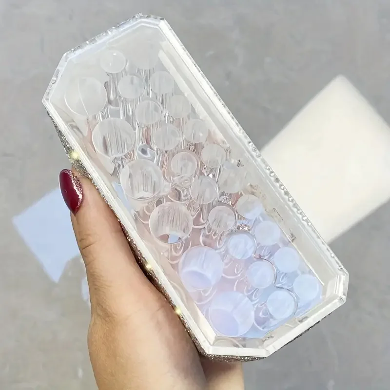 26 ثقوب فرش الأظافر صندوق تخزين حجر الراين الماس الاكريليك أدوات الأظافر حامل منظم مسمار فُرش رسم تخزين عرض الرف