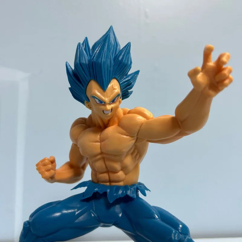 Collection de figurines d'action Dragon Ball Anime, Vegeta bleu, Super Saisuperb Statue, PVC, modèle fait main, cadeau d'anniversaire, jouet de décoration, 19cm, Gk