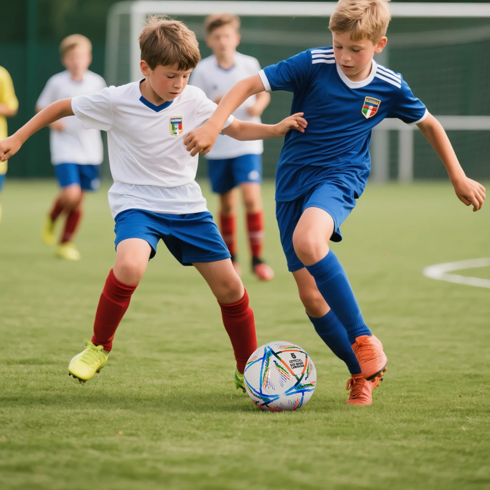 كرة قدم قياسية للشباب البالغين، كرات قدم احترافية للتدريب في الأماكن المغلقة والخارجية عالية الجودة من مادة البولي يوريثان مقاس 5