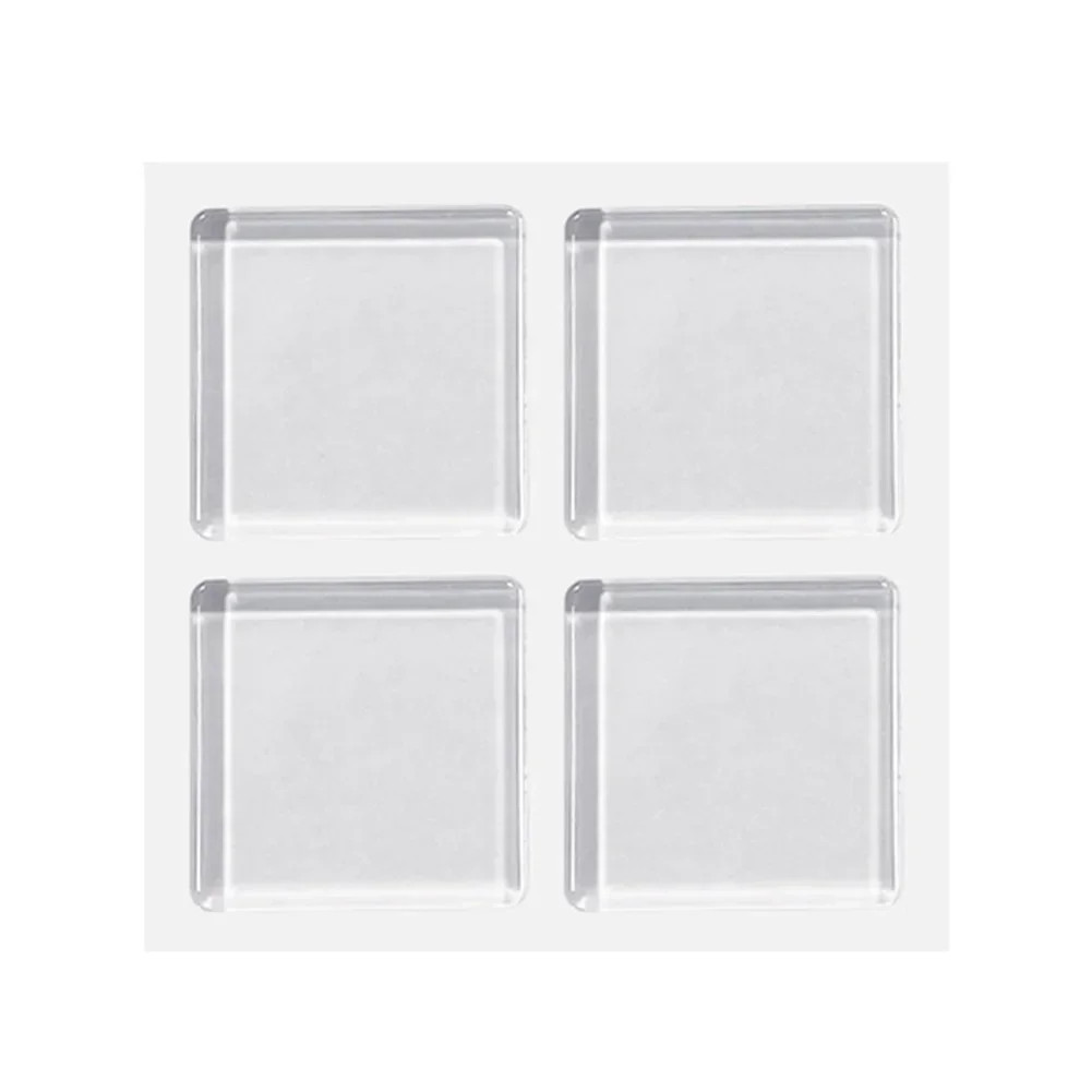 4PCS/Set Mat Transparent Washing Machine Shock Absorbing Non-toxic Pad Anti Vibration Silicone Portable Non-Slip