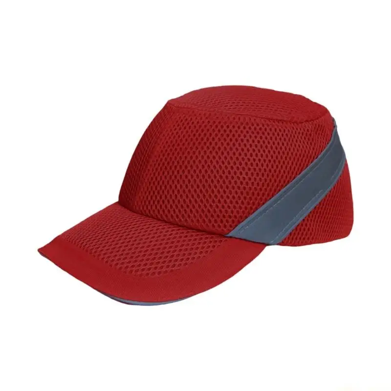 31BF Baseball Protective Bump Cap with ABS Inner Guard, Reflective Side Band and Mesh Outer for Daily Work Tasks Use