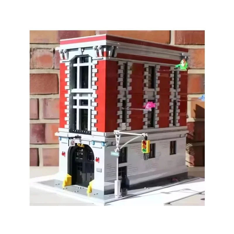 Ghostbusters Firehouse Headquarters Building Blocks, 4634Pcs Ghost Capture Fire Station Street View Bricks Model, Stress Relief view 5