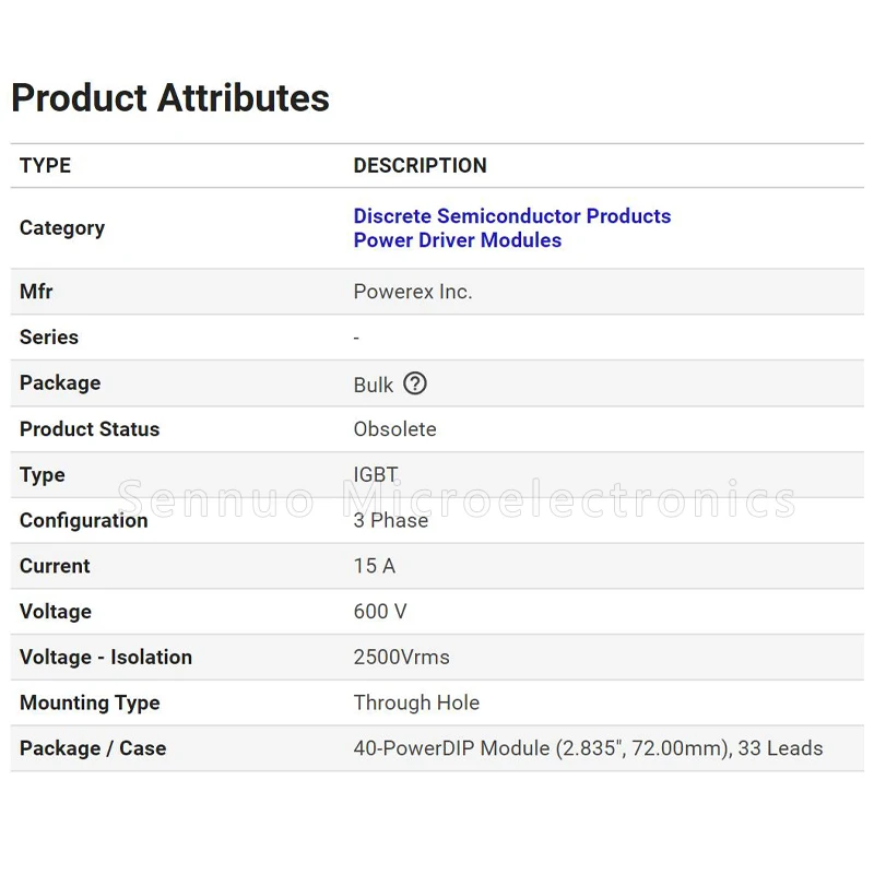 1Pcs New PS11014 MOD IPM 3PHASE IGBT 600V 15A Power Driver Module IGBT 3 Phase 600 V 15 A 40-PowerDIP Module (2.835