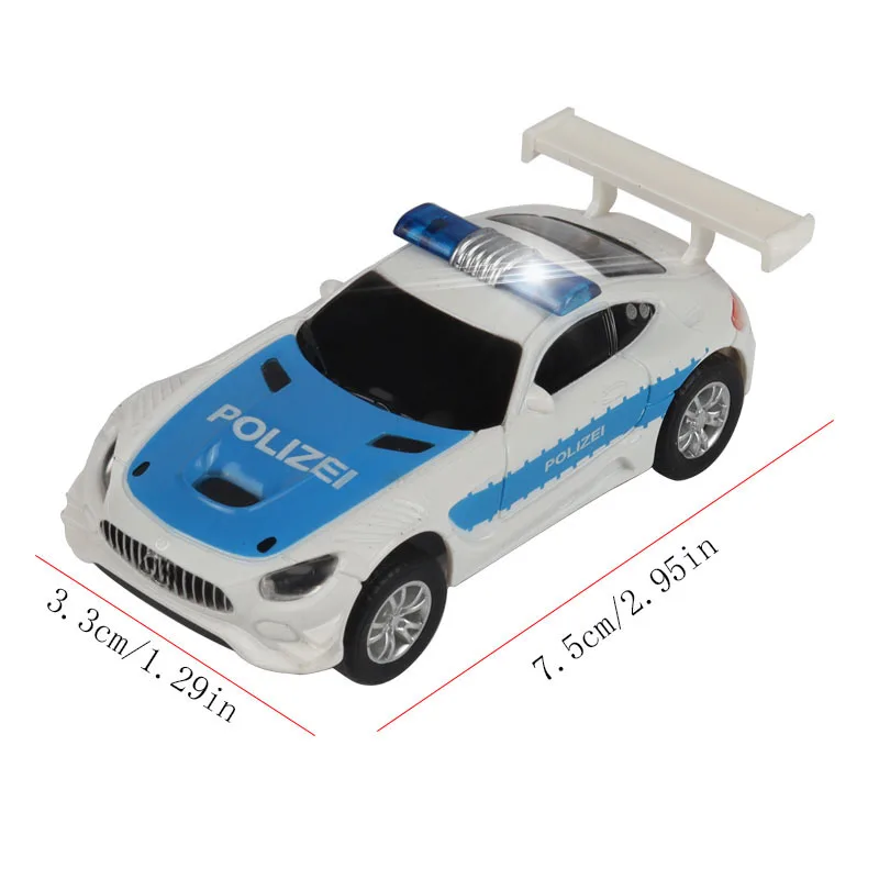 Analoges Slot-Auto für Carrera Go Scalextric 1 64 1/64 Elektro-Hochgeschwindigkeits-Rennstrecke im Maßstab 1:64 Polizei-Rennwagen Fahrzeugspielzeug
