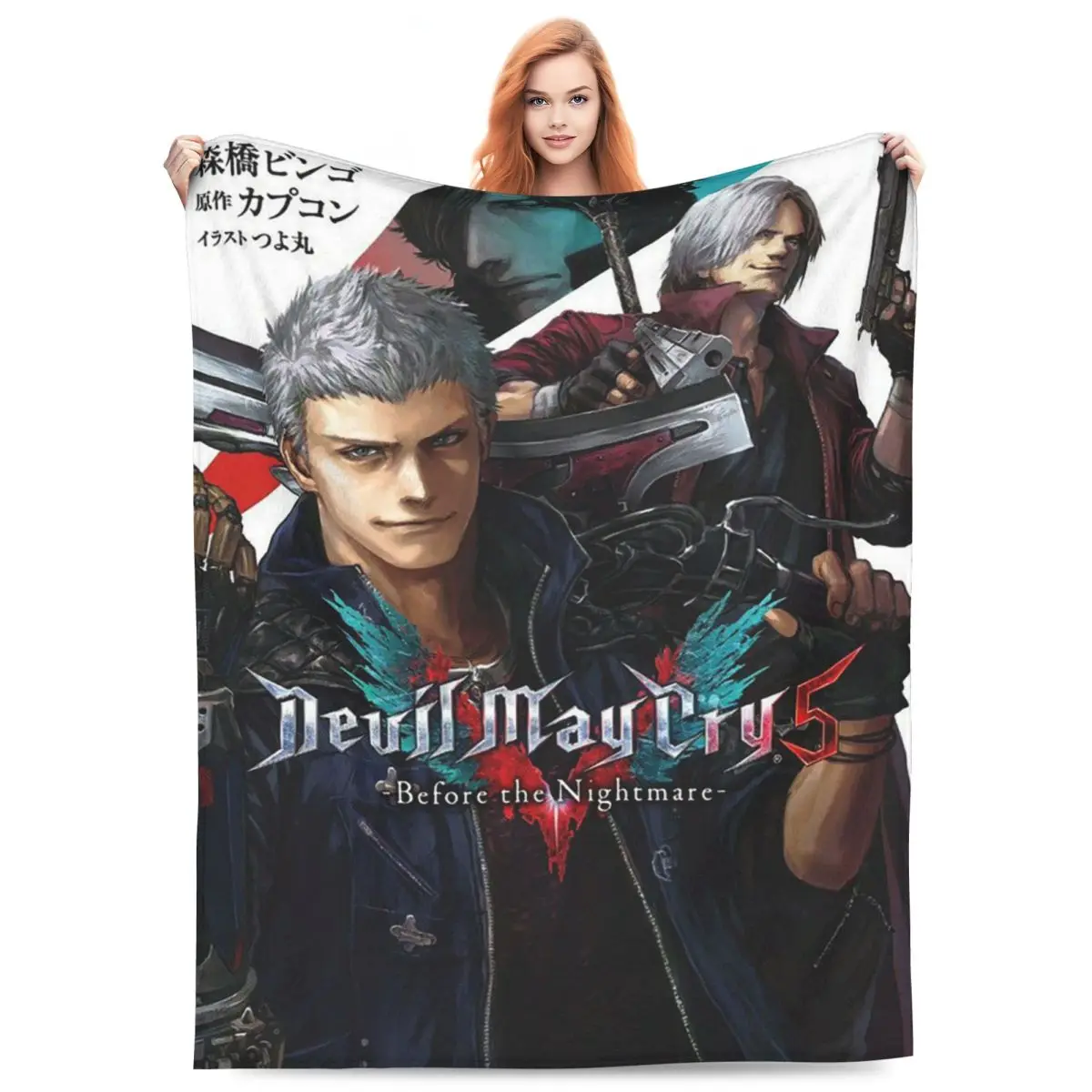 

D-Devil May Cry DMC Game Gamer Blanket Fleece Sofa Throw Blanket Throw Blankets for Couch Bedding Travel Throws Bedspread Quilt