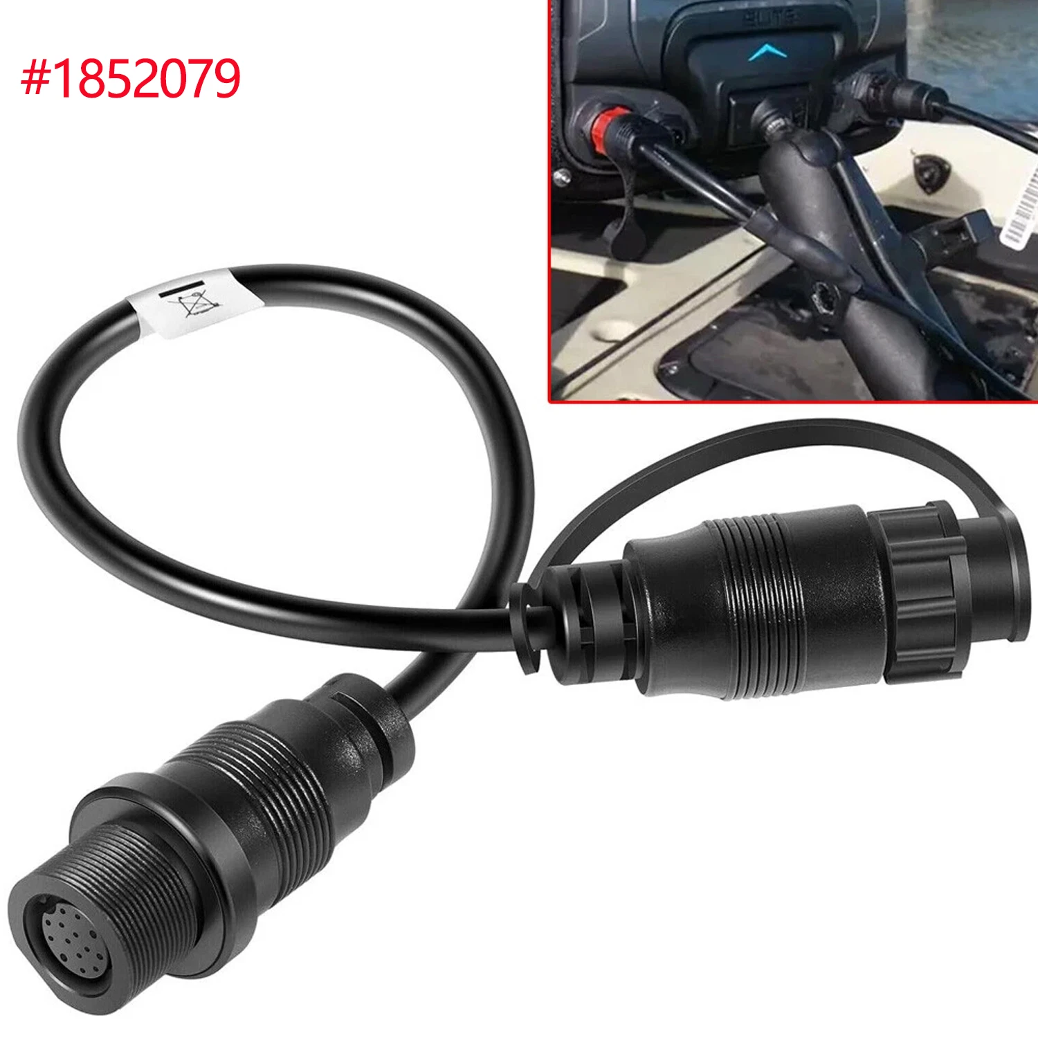 1852079 DSC (Dual Spectrum Chirp) Marine Adapter Cable/MKR-DSC-16 Lowrance 9-PIN Adapter Cable for 2D Sonar only