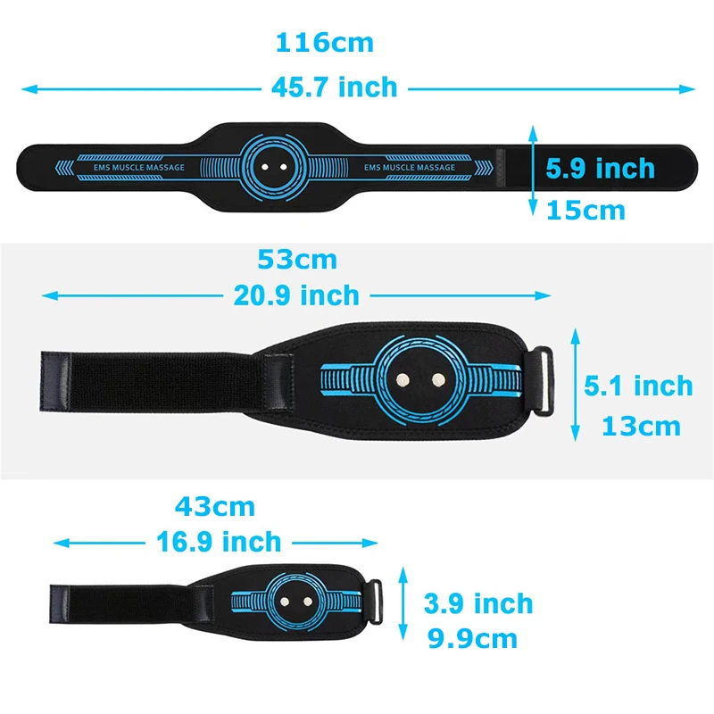 EMS Muscle Stimulator Abdominal Training Belt For Men Woman Abdomen Arm Leg Home Office Exercise Fitness Slimming Massager