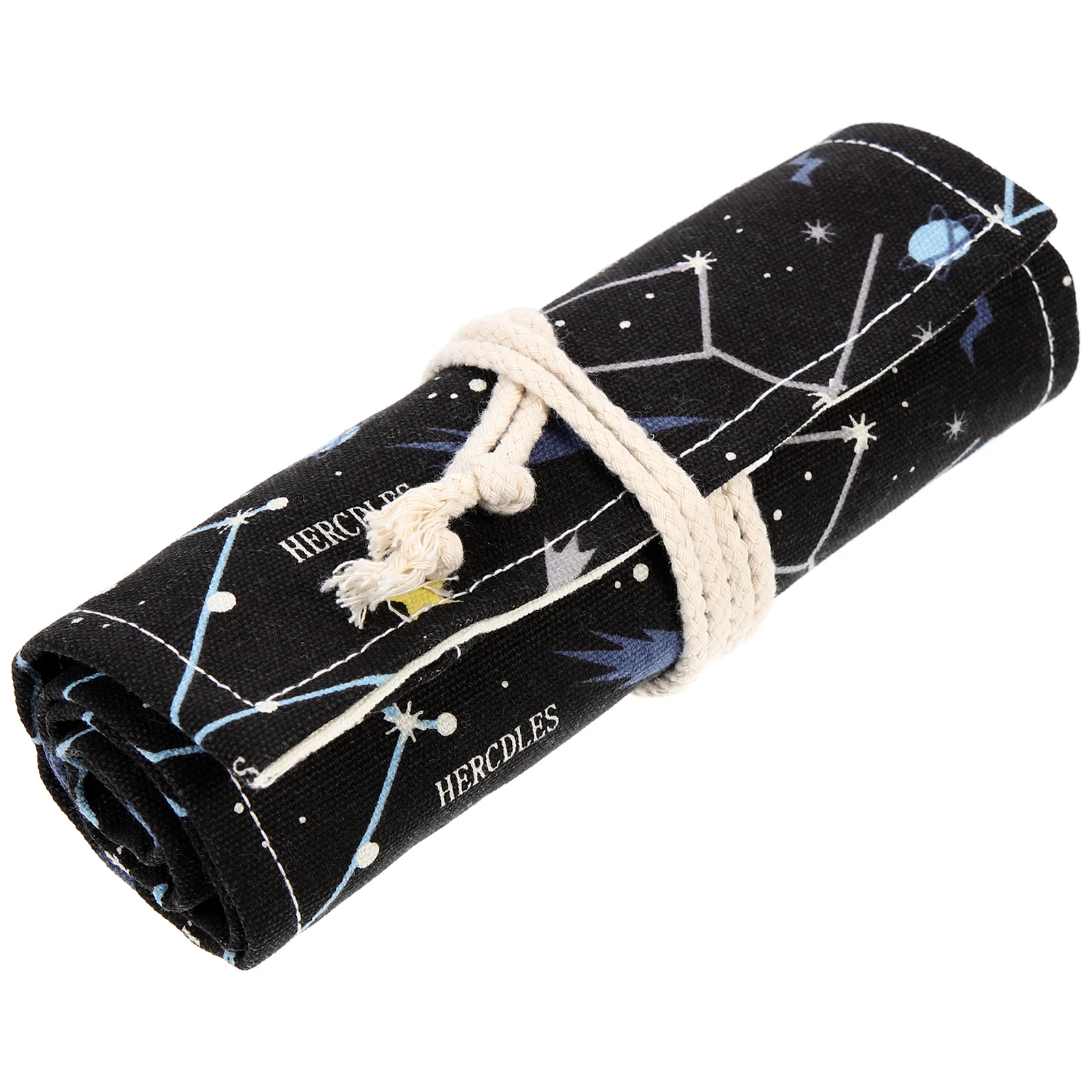 

Colored Pencil Bag Stationary Organizer Storage Pencils Wrap School Canvas Holder Rollable Case