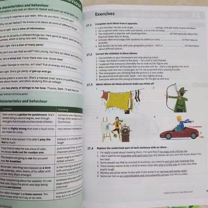 Cambridge English Color Printing Book, Inglês Vocabulário em Uso, Coleções, IDIOMAS, FRASAL, 3 Livros