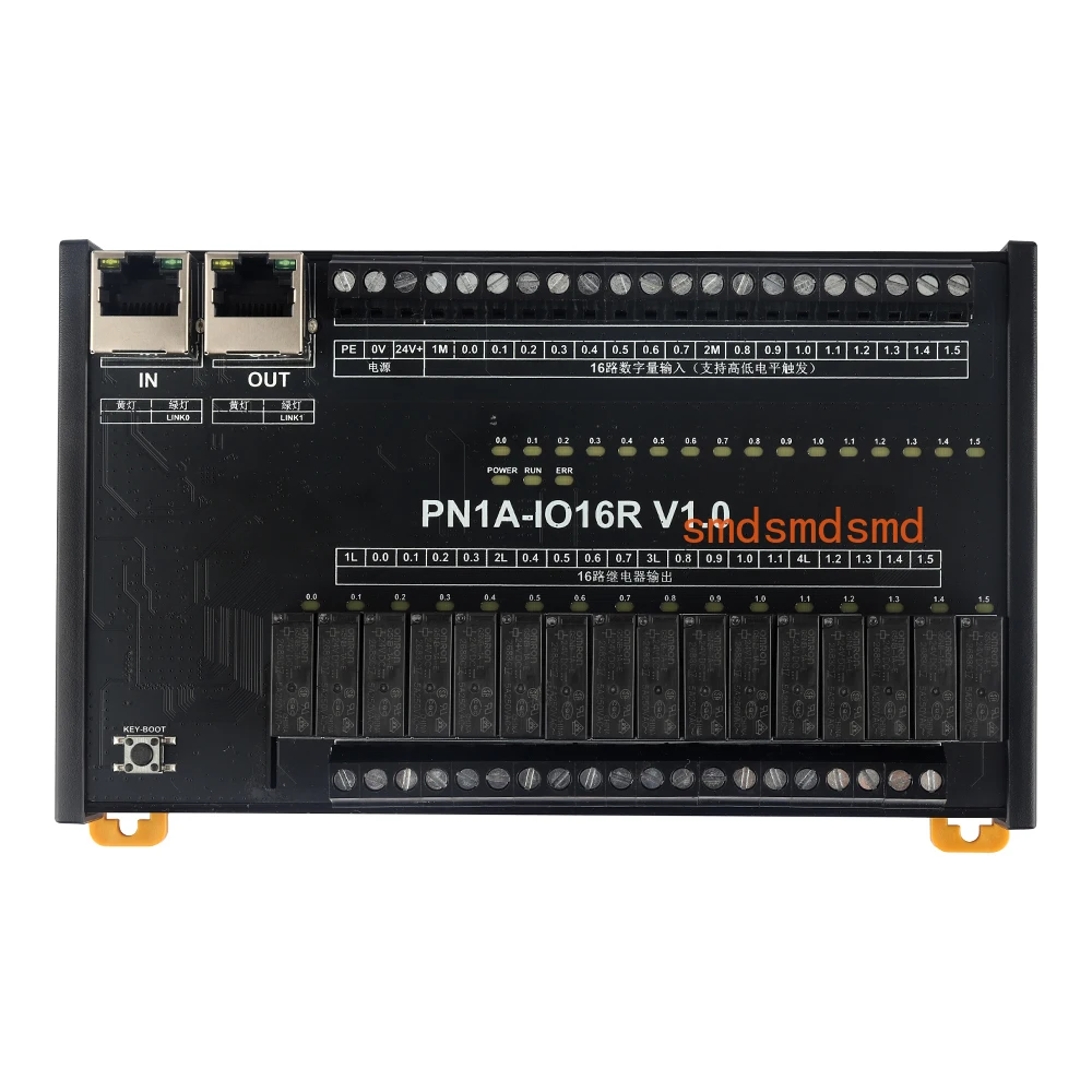 وحدة Profinet PN1A-IO16R-AM6 وحدة IO الموزعة عن بعد PN حافلة تبديل الحصول على البيانات اتصالات إيثرنت الصناعية #4