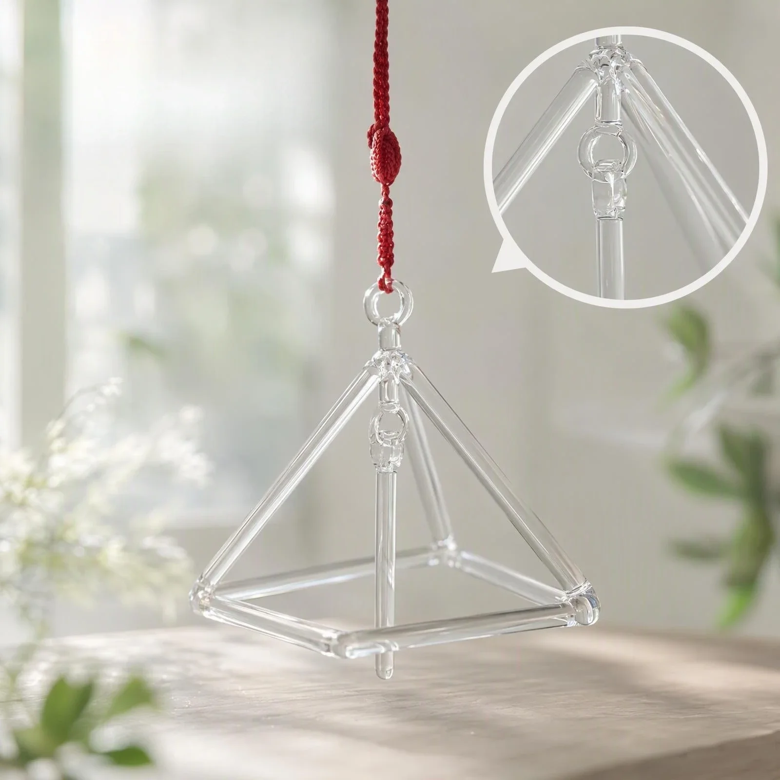 Crystal Singing Pyramid, Hollow Clear Quartz Resonance Instrument for Sound Bath, Meditation & Energy Healing
