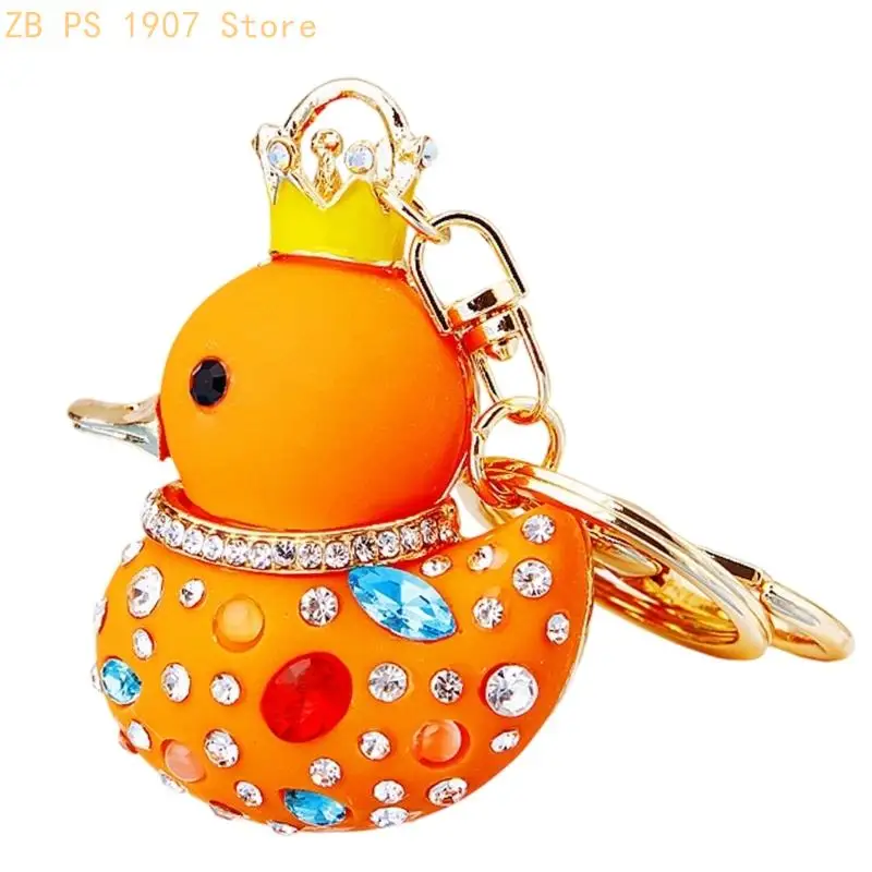 Duck Bag Charm Keyring with Glossy Finish and Clip for Purses, Keys, Backpacks, Handbags and Daily Bags 55KA