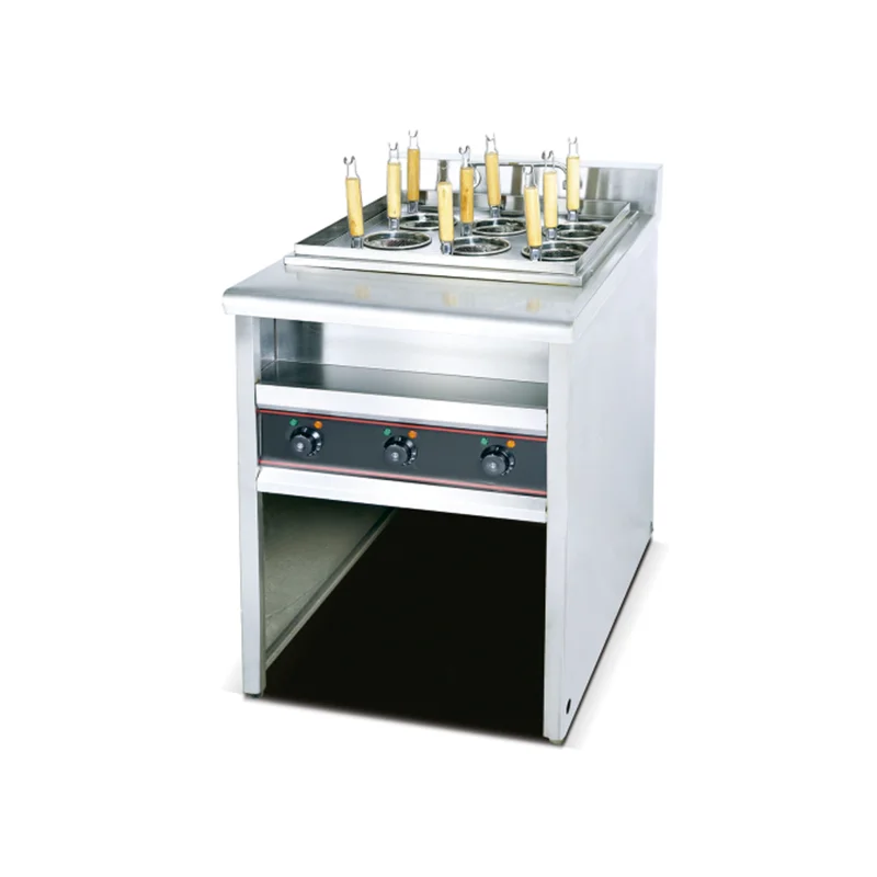 Commercial 9-basket electric convection pasta cooker stainless steel with wheels for restaurant kitchen equipment
