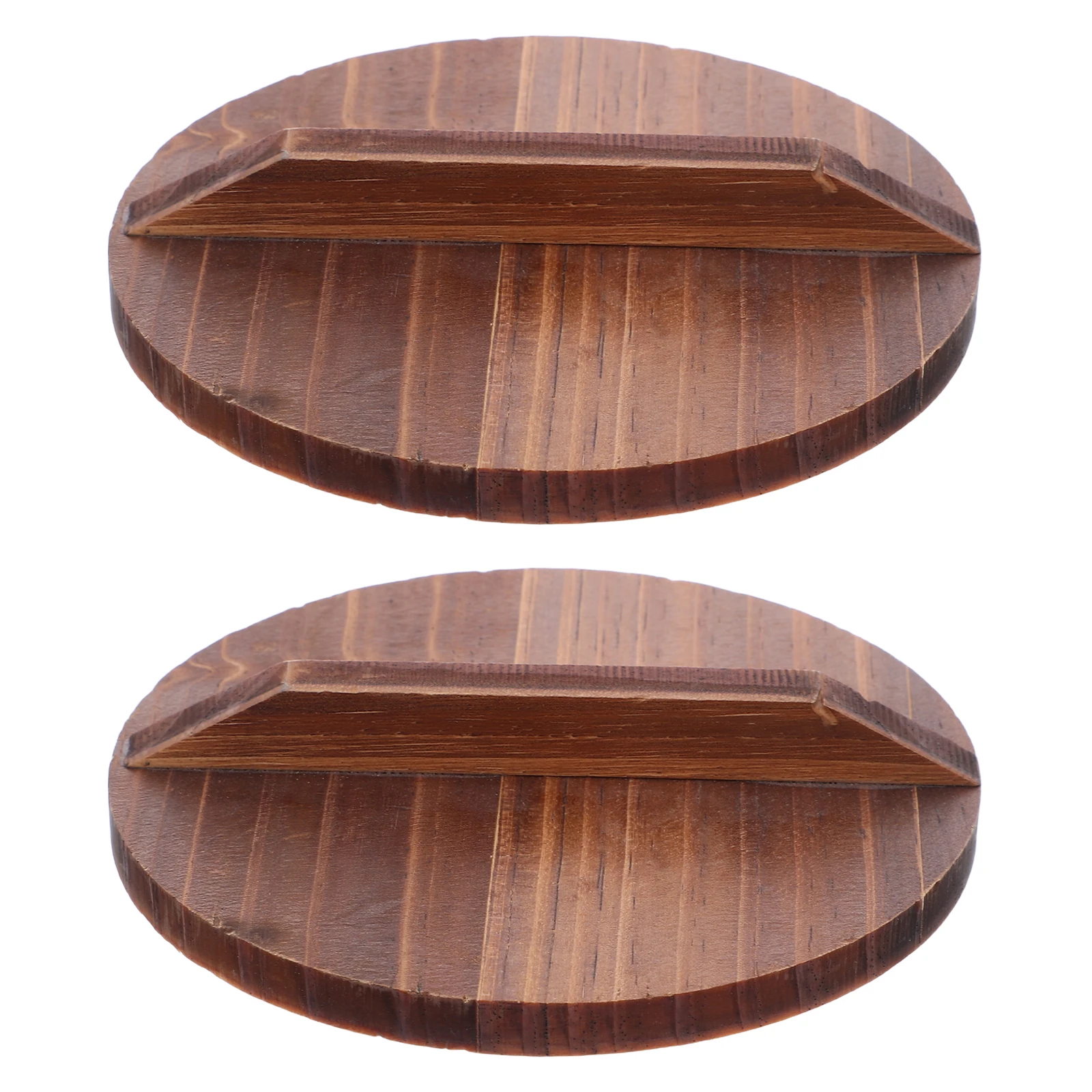 

2 Pcs Wooden Jar Lid Drinking Cup Lids Glass Cover Coffee Mug Mason Drinks Covers Hot Tea Juice Make