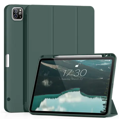 RBP For iPad Pro 11 12.9 inch with Pencil Holder Case, For iPad Air 4/5th Generation 10.9 inch mini 6 Soft Slim TPU Tablet Cover