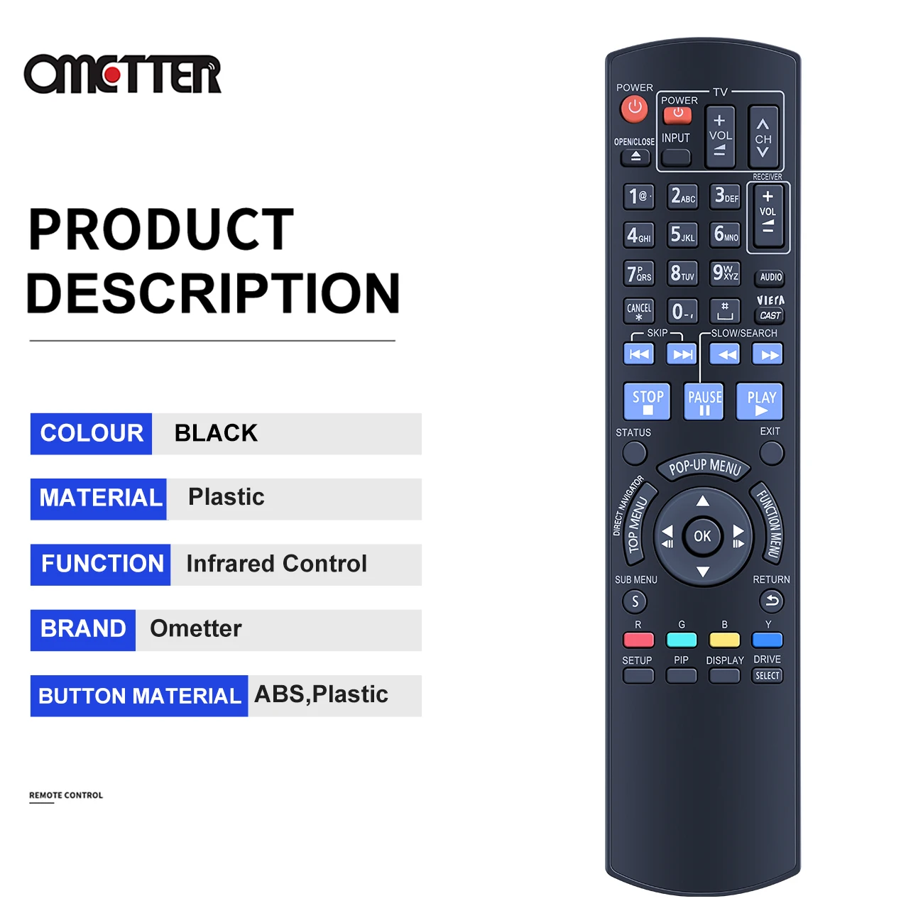 جديد N2QAYB000508 لباناسونيك التحكم عن بعد بلو راي دي في دي القرص لاعب EUR7658Y90 DMP-B500 BD30 BD35 BD45 BD50 BD60