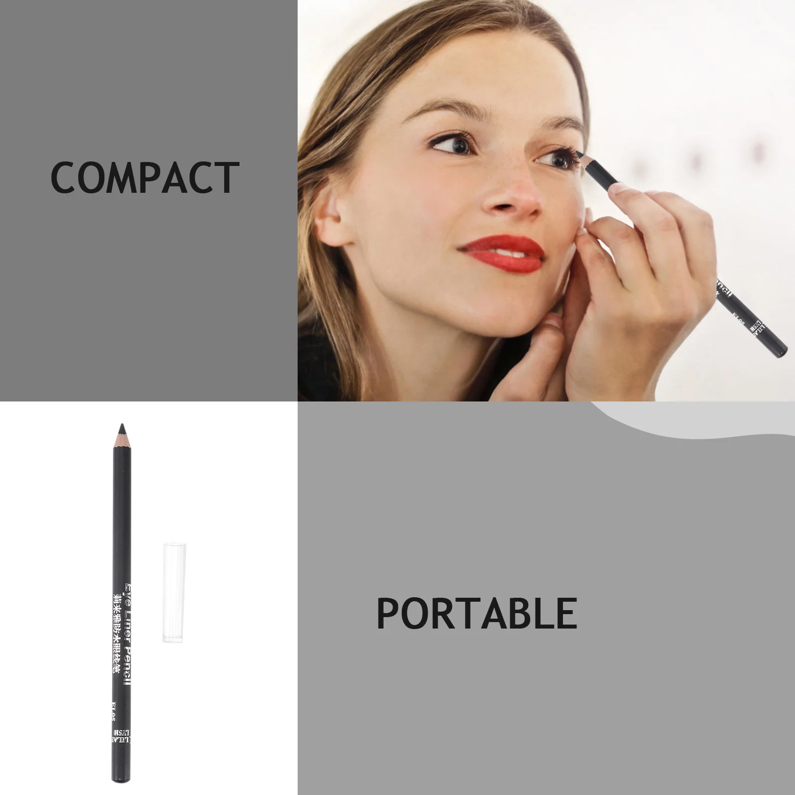 1개입 리퀴드 아이라이너 방수 땀방지 빠른 건조 샤프 윙드 룩 메이크업 아이라이너 펜 블랙 인텐스